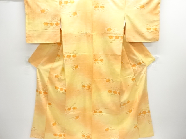 JAPANESE KIMONO / KOMON / UNUSED / FLORAL PLANTS